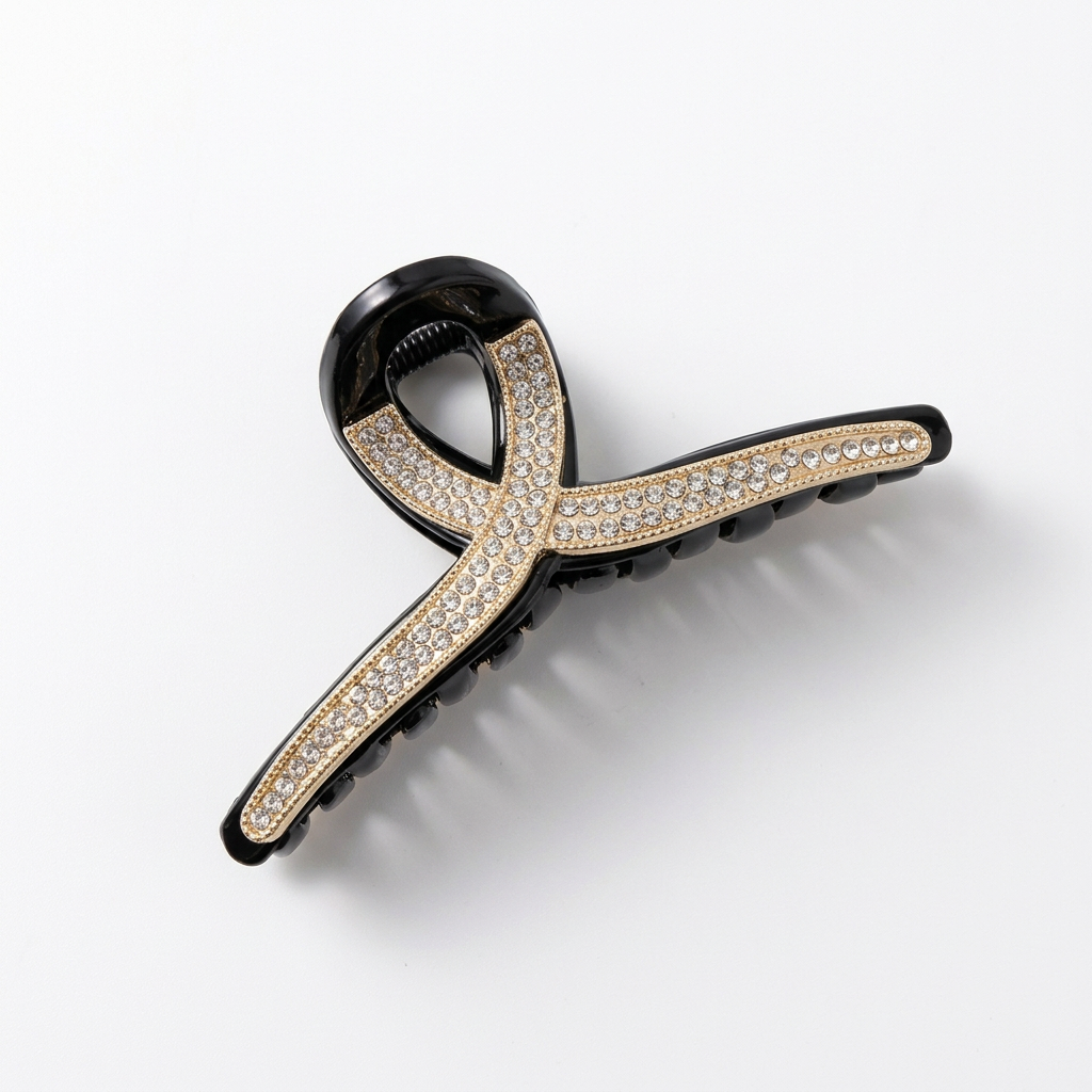 Rhinestone Acrylic Claw Clip Black or Coffee