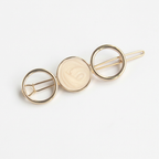 Round Metal Hair Clip with Opal Crystal