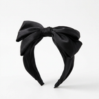 Bow Top Fabric Headband, Wide Solid Color