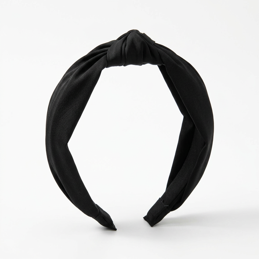 Knotted Fabric Headband, Wide Solid Color Hair Band