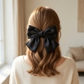 Oversized Satin Bow Hair Clip