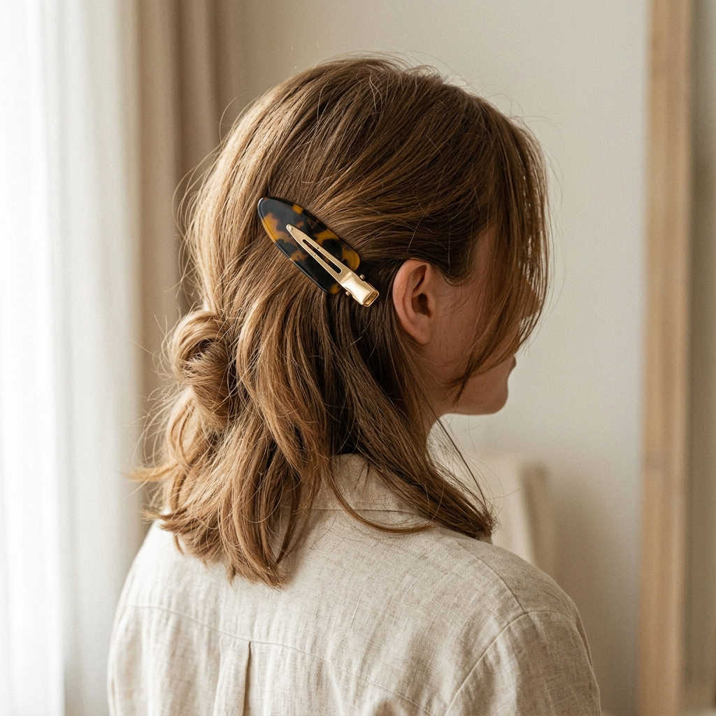 Tortoiseshell Acetate Side Hair Clip