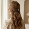Oval Spring Hair Clip in Tortoise Tones