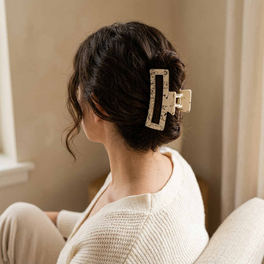 Oversized Square Claw Clip for Thick Hair 13cm