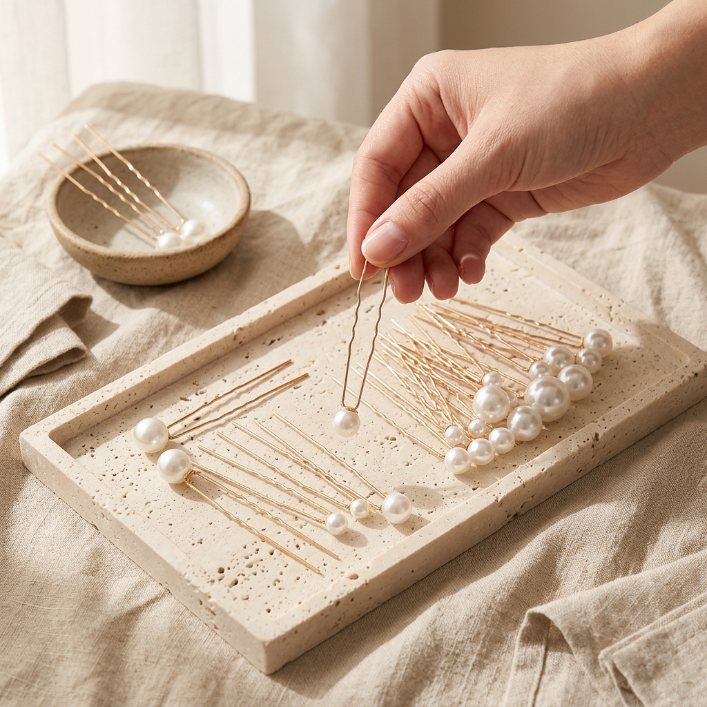 Pearl U-Shaped Hair Pins Set of 18