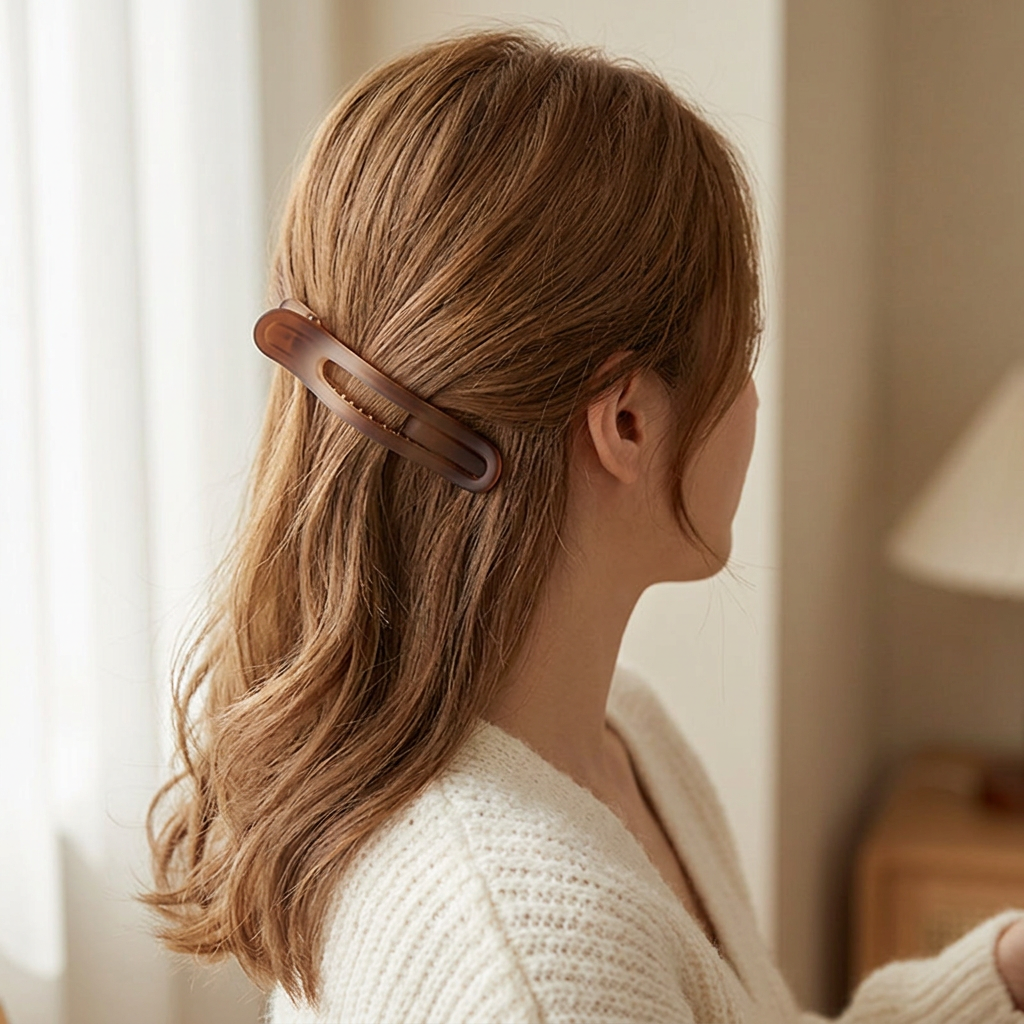 Asymmetric Acrylic Duckbill Hair Clip