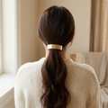 Curved Metal Spring Hair Clip for Ponytails