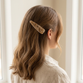 Small Triangle Duckbill Hair Clip with Gold Accent