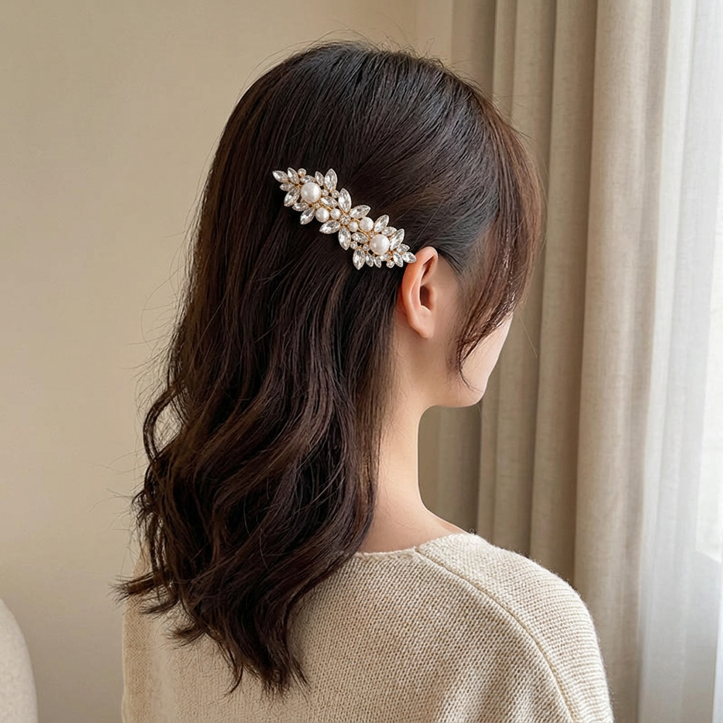 Rhinestone Side Hair Clip for Bangs