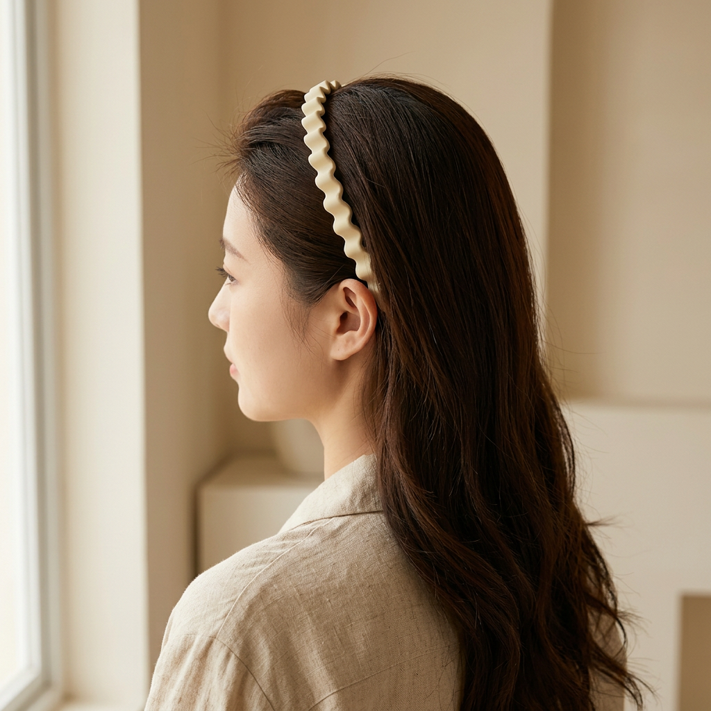 Matte Wave Headband, Flexible Comb Hair Band
