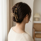 Retro Patterned Panel Claw Clip 11cm