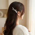 Crisscross Rhinestone Hair Clip in Silver