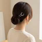 Crescent Metal U-Shaped Hair Pin, Minimal Bun Pin