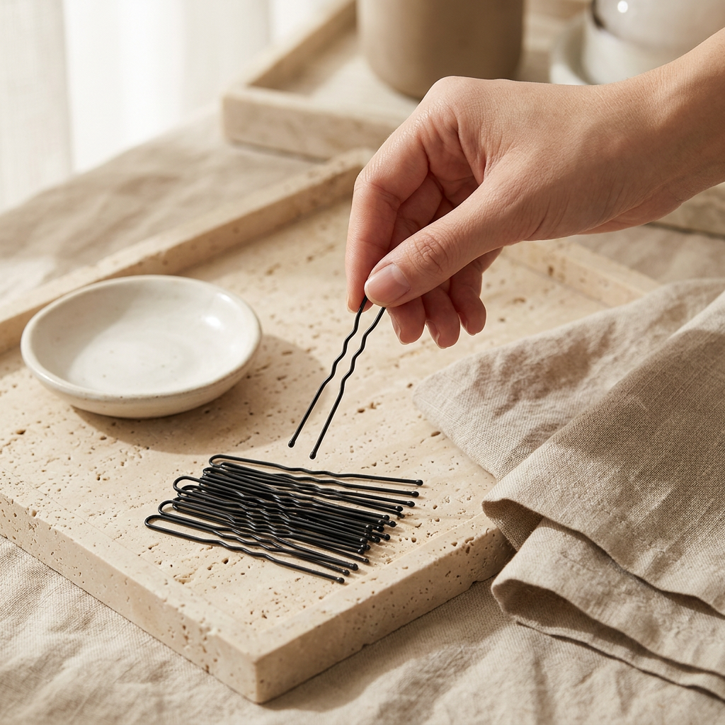 Black U-Shaped Hair Pins, Set of 100