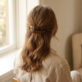 Curved Spring Hair Clip in Tortoise and Neutral Tones